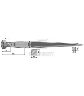 Spjut M28 980mm nr36 Kverneland