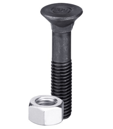 Plough bolt DIN 608 M12 x 1,75 x 70 with hexagonal nut