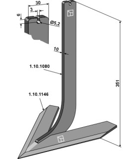 Tine with share 240mm
