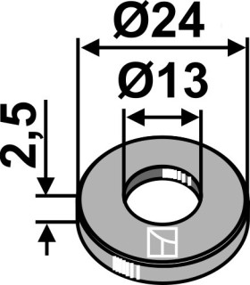 Washer Ø24x2,5xØ13