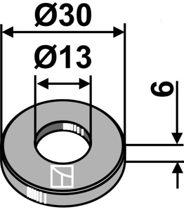 Washer Ø30x6xØ13