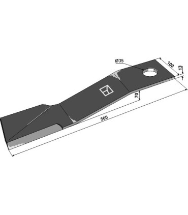 Mover-blade 560mm - left