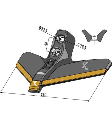 Sweep 260mm - Hard metal