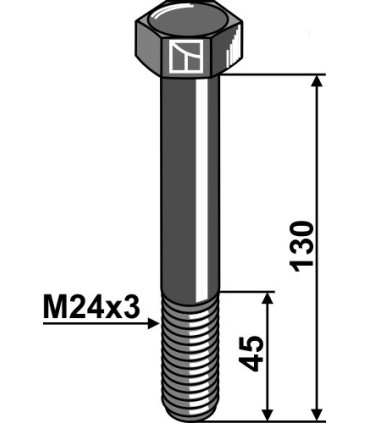 Bolt M24x3x130 - 10.9