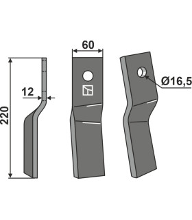 Rotary tine, right model