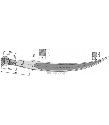 Spjut M30 940 mm Kverneland