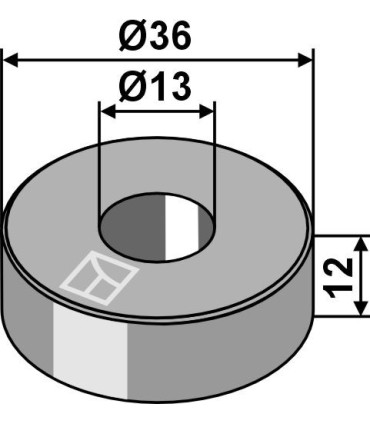 Distance bush Ø36x12xØ13