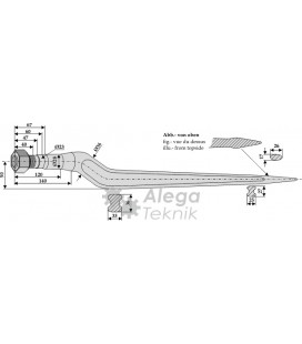 Spjut M22 880 mm Trioliet Vicon