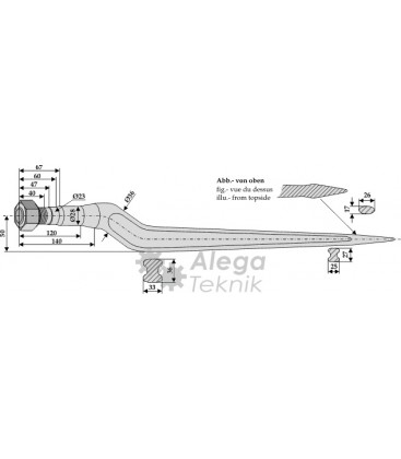 Spjut M22 880 mm Trioliet Vicon