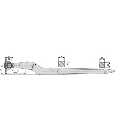 Spjut M27 840 mm Strautmann