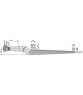 Spjut M22 600 mm nr 31 Weidemann