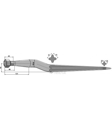 Spjut M22 900 mm nr 10,31 Weidemann