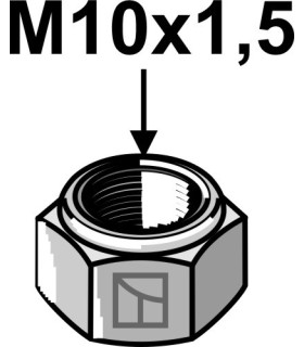 Self-locking nut M10