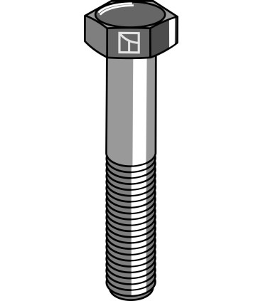 Hexagon bolt M10x1,5x50 without nut