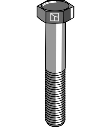 Hexagon bolt M10x1,5x55 without nut