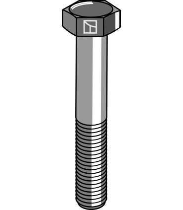 Hexagon bolt M10x1,5x60 without nut