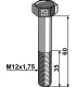Hexagon bolt M12x1,75x60 without nut