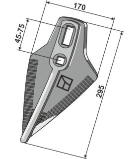 Sweep 295x9 - hard metal faced