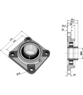 Tension bearing UCF - Ø60
