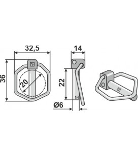 Linch pin 6.0x21