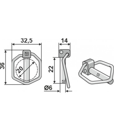 Linch pin 6.0x21