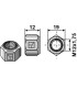 All-metal nut with squeezing device M12 - DIN980 galv. 10.9