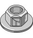 Prevailing torque type hexagon flange nut, all metal nut