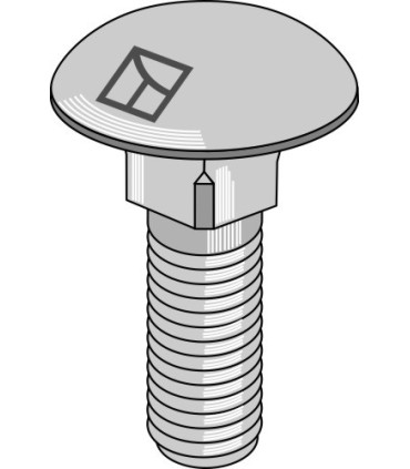 Saucer-head screw - galvanized
