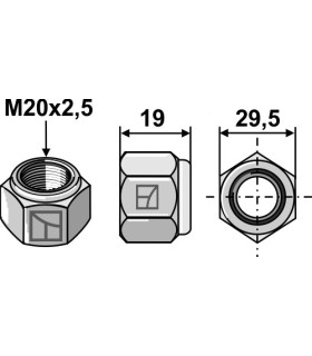 Self-locking nut M20x2,5