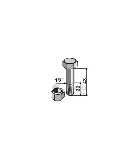 Bult med låsmutter Taarup 1/2"UNF L43mm