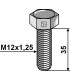 Hexagon bolt with metric fine thread - M12x1,25X35 without nut