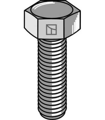 Hexagon bolt with metric fine thread - M12x1,25X35 without nut