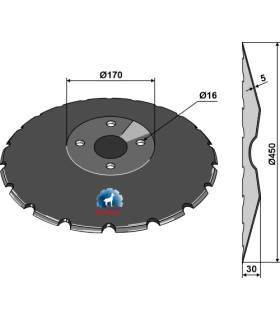 Notched disc Ø450x5