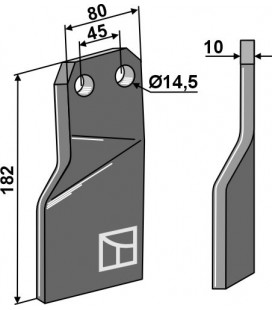 Rotary tine - right model
