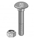 Saucer-head screws with self-locking nut