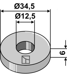 Washer Ø34,5x6xØ12,5