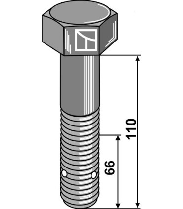 Hexagon bolt - M24x3 - 10.9