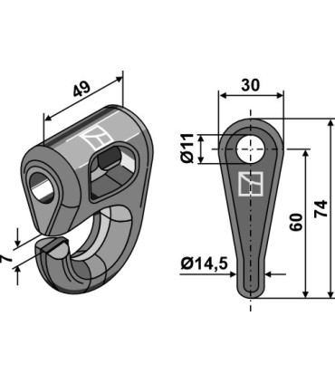 Shackle - quick change system