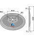 Seed drill disc Ø329x2,5