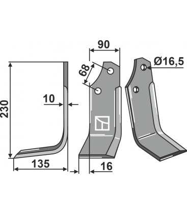 Blade, left model