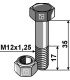 Hexagon bolt M12x1,25x35 with self-locking nut