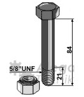 Bult med låsmutter 5/8" UNF-10.9 Mc Connel Twose