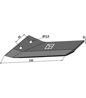 Replacement wings - hard metal faced - back side - left