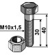 Hexagon bolt M10x1,5x40 with self-locking nut