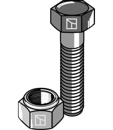 Hexagon bolt M10x1,5x40 with self-locking nut