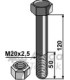 Bult med låsmutter M20x2,5-10.9  Berti Agromec Mulag