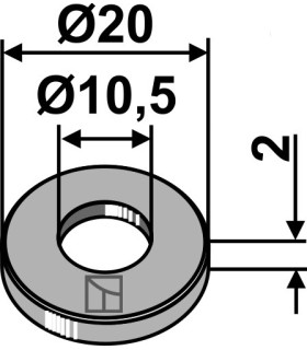 Washer Ø20x2xØ10,5