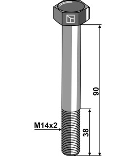 Hexagon bolt M14x2x90 without nut