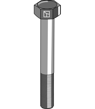 Hexagon bolt M16x2x90 without nut