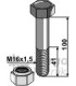 Bult med låsmutter M16x1,5-10.9 Orsi
